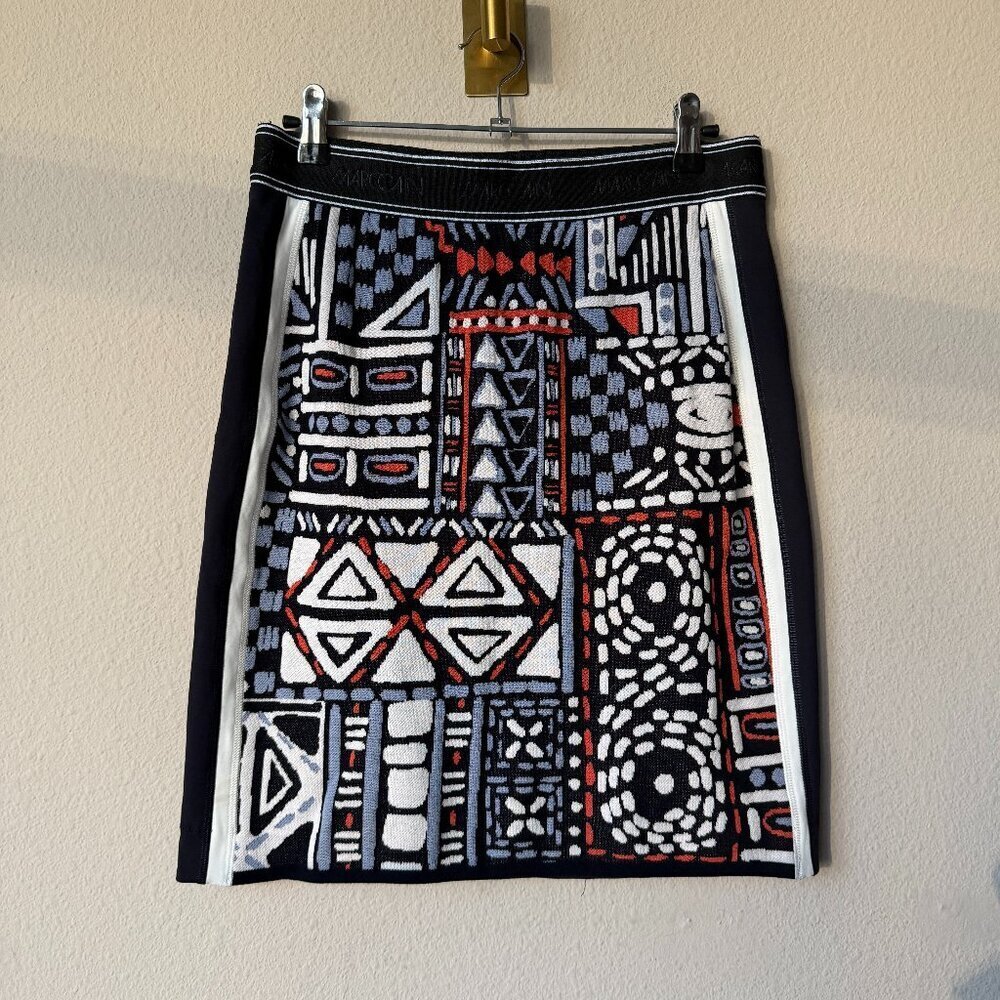 Marc Cain Geometric Knit Mini Skirt Size M